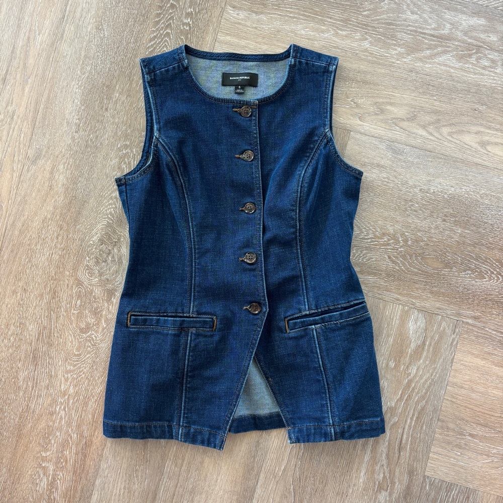 Banana Republic Dark Denim Vest Top Size 6